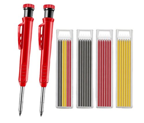 8mm木工划线工程铅笔可调节金属标记笔石墨笔芯